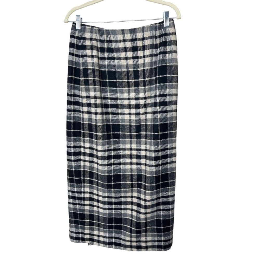 Vintage Real Comfort Wool Plaid Wrap Maxi Skirt - Size 10 - Picture 3 of 4